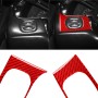 Carbon Fiber Car Headlight Switch Panel Sticker for Chevrolet Corvette C5 1998-2004, Left Drive(Red)