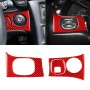 3 in 1 Carbon Fiber Car Headlight Key Panel Sticker for Chevrolet Corvette C5 1998-2004, Left Drive(Red)