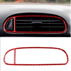 Carbon Fiber Car Air Outlet Sticker for Chevrolet Corvette C5 1998-2004, Left Drive(Red)