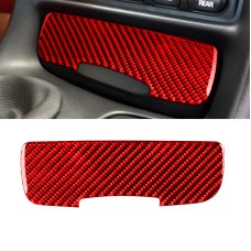 Carbon Fiber Car Power Outlet Cover Sticker for Chevrolet Corvette C5 1998-2004, Left Drive(Red)