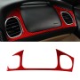 Carbon Fiber Car Front Passenger Seat Air Outlet Sticker for Chevrolet Corvette C5 1998-2004, Left Drive(Red)