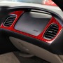 Carbon Fiber Car Front Passenger Seat Air Outlet Sticker for Chevrolet Corvette C5 1998-2004, Left Drive(Red)