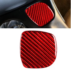 Carbon Fiber Car Cup Holder Sticker for Chevrolet Corvette C5 1998-2004, Left Drive (Red)