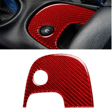 Carbon Fiber Car Lower Console Sticker for Chevrolet Corvette C5 1998-1999, Left Drive(Red)