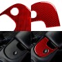 Carbon Fiber Car Lower Console Sticker for Chevrolet Corvette C5 1998-1999, Left Drive(Red)