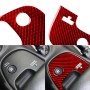 Carbon Fiber Car Lower Console Sticker for Chevrolet Corvette C5 2000-2004, Left Drive (Red)