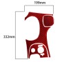 3 in 1 Carbon Fiber Car Gear Panel Sticker Kits D for Chevrolet Corvette C5 1998-2004, Left Drive(Red)