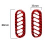 2 in 1 Car Carbon Fiber Sides Door A-pillar Air Outlet Sticker for Chevrolet Corvette C5 1998-2004, Left Drive(Red)