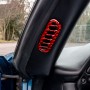 2 in 1 Car Carbon Fiber Sides Door A-pillar Air Outlet Sticker for Chevrolet Corvette C5 1998-2004, Left Drive(Red)
