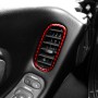 2 in 1 Car Carbon Fiber Driver Side Air Vent Sticker for Chevrolet Corvette C5 1998-2004, Left Drive(Red)