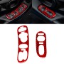 2 in 1 Car Carbon Fiber Door Control Panel Memory Seat Sticker Set for Chevrolet Corvette C5 1998-2004, Left Drive (Red)