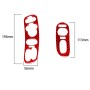 2 in 1 Car Carbon Fiber Door Control Panel Memory Seat Sticker Set for Chevrolet Corvette C5 1998-2004, Left Drive (Red)