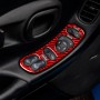 2 in 1 Car Carbon Fiber Door Control Panel Memory Seat Sticker Set for Chevrolet Corvette C5 1998-2004, Left Drive (Red)