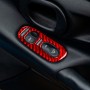 2 in 1 Car Carbon Fiber Door Control Panel Memory Seat Sticker Set for Chevrolet Corvette C5 1998-2004, Left Drive (Red)