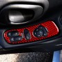 2 in 1 Car Carbon Fiber Door Control Panel  Sticker Set B for Chevrolet Corvette C5 1998-2004, Left Drive(Red)