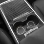 For Tesla Model 3 2017-2022 / Model Y 2000- Car Carbon Fiber Central Control Decorative Sticker (Black)