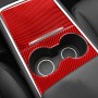 For Tesla Model 3 2017-2022 / Model Y 2000- Car Carbon Fiber Central Control Decorative Sticker (Red)