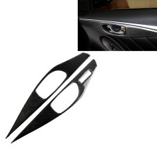 2 ПК. Автомобильное углеродное волокно внутреннее ручка панели декоративная наклейка для Infiniti Q60, левый диск