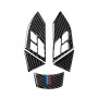 5 in 1 Car Carbon Fiber Tricolor Steering Wheel Button Decorative Sticker for BMW 5 Series E60 2004-2010, Left and Right Drive Universal