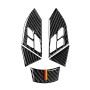 5 in 1 Car Carbon Fiber Germany Color Steering Wheel Button Decorative Sticker for BMW 5 Series E60 2004-2010, Left and Right Drive Universal