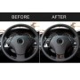 5 in 1 Car Carbon Fiber Germany Color Steering Wheel Button Decorative Sticker for BMW 5 Series E60 2004-2010, Left and Right Drive Universal