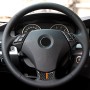 5 in 1 Car Carbon Fiber Germany Color Steering Wheel Button Decorative Sticker for BMW 5 Series E60 2004-2010, Left and Right Drive Universal