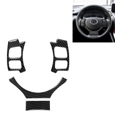 4 in 1 Car Carbon Fiber Steering Wheel Button Decorative Sticker for Lexus IS250 NX200 200t 300h, Left and Right Drive Universal