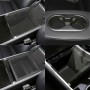 7 in 1 Car Water Cup Gate Slot Mats Silicon Anti-Slip Interior Door Pad for Tesla Model 3 (Black)