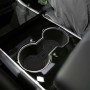 7 in 1 Car Water Cup Gate Slot Mats Silicon Anti-Slip Interior Door Pad for Tesla Model 3 (Black)