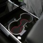 7 в 1 CAR Water Cup Splot Slot Mats Силиконовая внутренняя дверная прокладка против SLIP для Tesla Model 3 (красный)