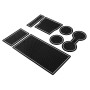 7 in 1 Car Water Cup Gate Slot Mats Silicon Anti-Slip Interior Door Pad for Tesla Model 3 (White)