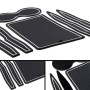 6 in 1 Car Water Cup Gate Slot Mats Silicon Anti-Slip Interior Door Pad for Tesla Model S (White)