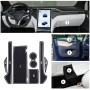 7 in 1 Car Water Cup Gate Slot Mats Silicon Anti-Slip Interior Door Pad for Tesla Model X (White)