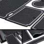 7 in 1 Car Water Cup Gate Slot Mats Silicon Anti-Slip Interior Door Pad for Tesla Model X (White)