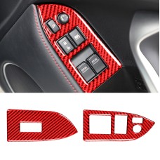 Углеродное волокно Углеродное волокно, декоративная наклейка для Subaru Brz / Toyota 86 2013-2017, правый привод (красный)