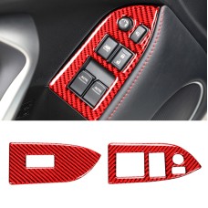 Углеродное волокно Углеродное волокно, декоративная наклейка для Subaru BRZ / Toyota 86 2013-2017, левый привод (красный)