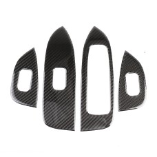 4 in 1 Car Carbon Fiber Window Lift Panel Decorative Sticker for WEY TANK 300