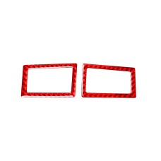 2 PCS / Set Carbon Fiber Car Dashboard Air Outlet Decorative Sticker for Toyota Corolla 2014-2018, Left and Right Drive Universal (Red)