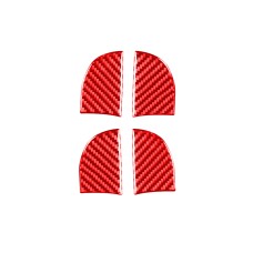 4 PCS / Set Carbon Fiber Car Inner Door Bowl Decorative Sticker for Toyota Corolla 2014-2018, Left and Right Drive Universal (Red)