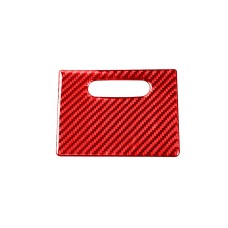 Carbon Fiber Car Cigarette Lighter Cover Decorative Sticker for Toyota Corolla 2014-2018, Left and Right Drive Universal (Red)