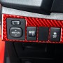 Carbon Fiber Car Headlight Switch Decorative Sticker for Toyota Corolla 2014-2018, Left Drive (Red)