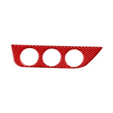 Carbon Fiber Car Air Conditioner Switch Panel A Decorative Sticker for Toyota Corolla 2014-2018, Left Drive (Red)