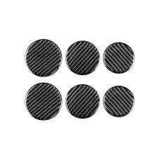 6 PCS / Set Carbon Fiber Car Seat Adjustment Button Panel Decorative Sticker for Mercedes-Benz B-Class 2019, Left and Right Drive Universal