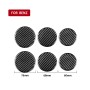 6 PCS / Set Carbon Fiber Car Seat Adjustment Button Panel Decorative Sticker for Mercedes-Benz B-Class 2019, Left and Right Drive Universal