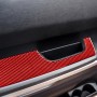 4 PCS / Set Carbon Fiber Car Door Armrest Panel Decorative Sticker for Toyota Tundra 2014-2018, Left and Right Drive Universal (Red)