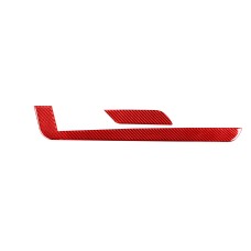 2 PCS / Set Carbon Fiber Car Central Control Gear Side Trim Decorative Sticker for Toyota Tundra 2014-2018, Left and Right Drive Universal (Red)