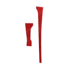 2 PCS / Set Carbon Fiber Car Central Control Gear Trim Decorative Sticker for Toyota Tundra 2014-2018, Left and Right Drive Universal (Red)