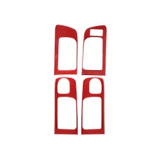 4 PCS / Set Carbon Fiber Car Door Inner Handle Decorative Sticker for Toyota Tundra 2014-2018, Right Drive (Red)