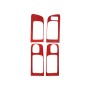 4 PCS / Set Carbon Fiber Car Door Inner Handle Decorative Sticker for Toyota Tundra 2014-2018, Right Drive (Red)