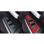 4 PCS / Set Carbon Fiber Car Glass Lift Switch Ring Decorative Sticker for Toyota Tundra 2014-2018, Right Drive (Red)